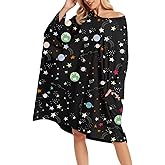 CRIPOM Plus Size Moo Moos for Women Oversized Sleep Shirts for Women Oversized Nightgown with Pocket Fit S-5XL