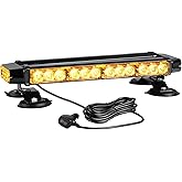 Roof Strong Magnetic Emergency Strobe 30 LED Amber Light Bar for Trucks Snow Plow Tractors Construction Vehicles Pilot Cars, 