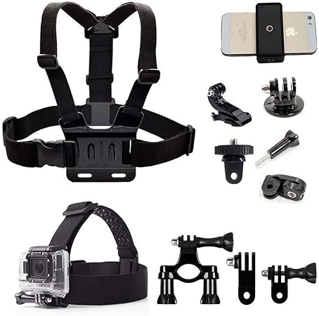 Amazon アクションカメラアクセサリー ハンドルバー ヘッドチェストマウントストラップ ハーネスアダプター 携帯電話クリップ付き ソニーアクションカム Xiaomi Yi 4k 4k Lite Gopro Hero Iphone Xs Max Xs Xr 8 7 6 5 あらゆる携帯電話自撮り用 ウェアラブルカメラ Amazon アクションカメラアクセサリー ハンドルバー ヘッドチェストマウントストラップ ハーネスアダプター 携帯電話クリップ付き ソニーアクションカム Xiaomi Yi 4k 4k Lite Gopro Hero Iphone Xs Max Xs Xr 8 7 6 5 あらゆる携帯電話自撮り用 ウェアラブルカメラ