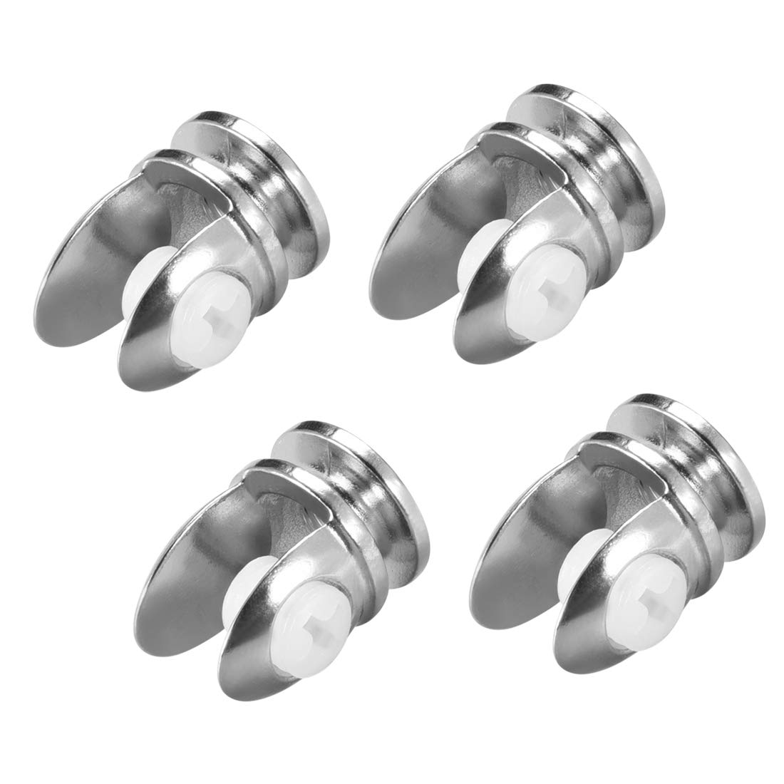 Sourcingmap Glass Shelf Support, Zinc Alloy Clip Holder for 5-8mm Thickness 4pcs