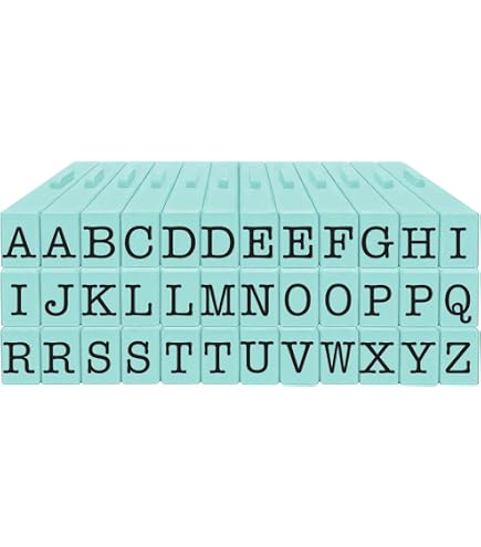 thumbnail image 2 of PEGZ American Typewriter Small Alphabet Stamp Set – 108 Piece, Attachable, Connectable Stamps For Clay & Crafts 2 of 6