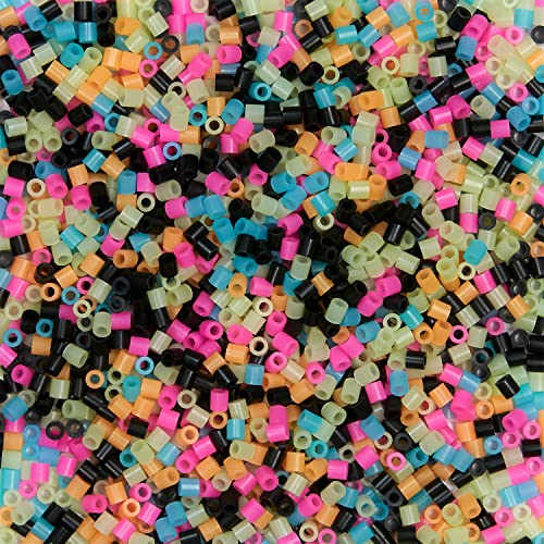 Perler Beads Glow in The Dark Multicolor Fuse Bead Bucket Kit, 5000pcs