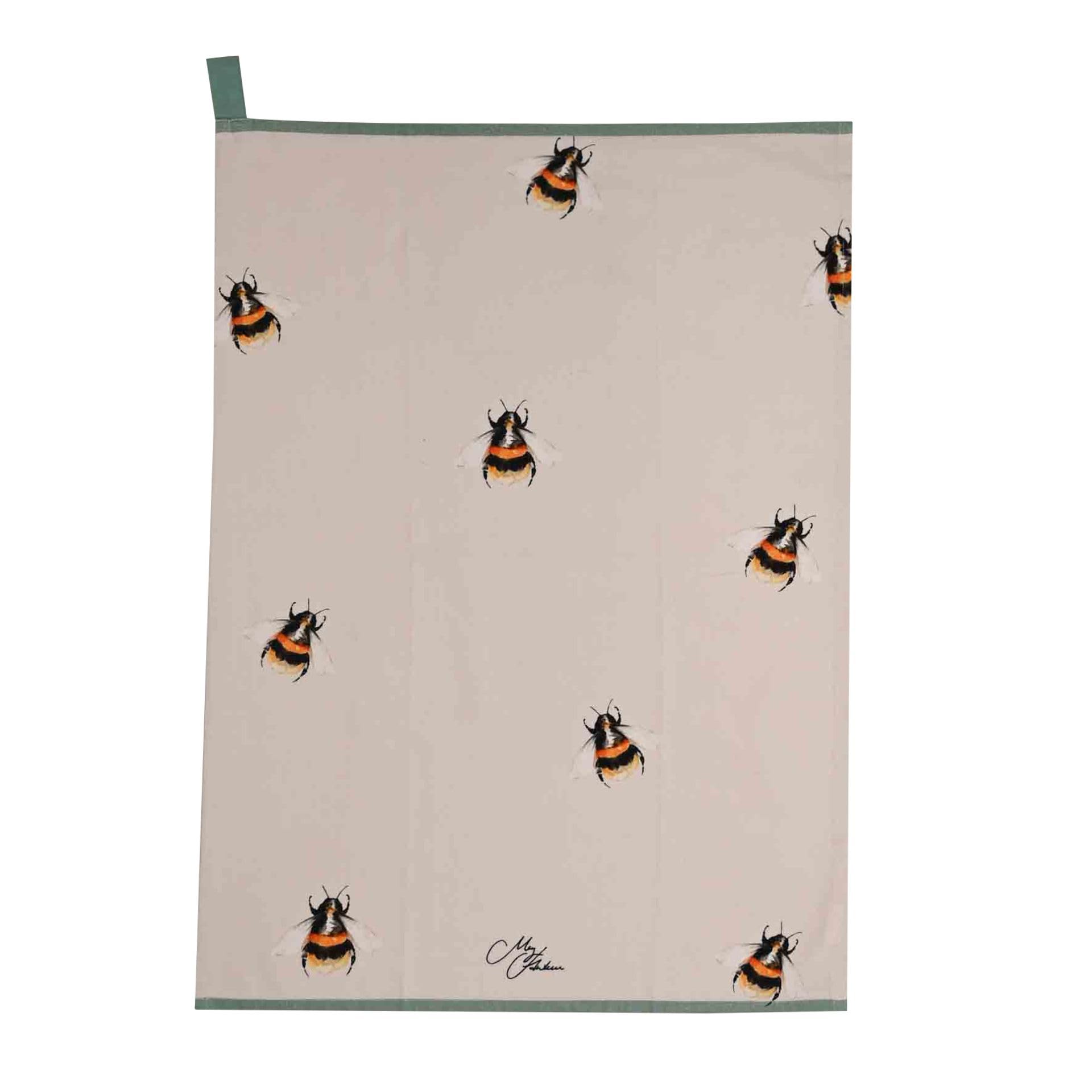 Widdop and Co Meg Hawkins Country Chic Buzzing Bee Design Cotton Tea Towel