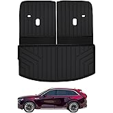 MJBYMAT Large Cargo Liners for 2024 2025 2026 Mazda CX90 CX-90 6 Seats (Not for 7/8 Seats) (50/50 Split Folding),TPE All Weather Protection Car Trunk Mat Covering The Backrest Mat Accessories