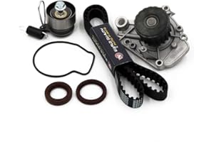 WQ W&Q AUTO PARTS Timing Belt Water Pump Kit for 2001 2002 2003 2004 2005 For Honda Civic DX EX GX HX LX 1.7L SOHC 16V Eng. D17A
