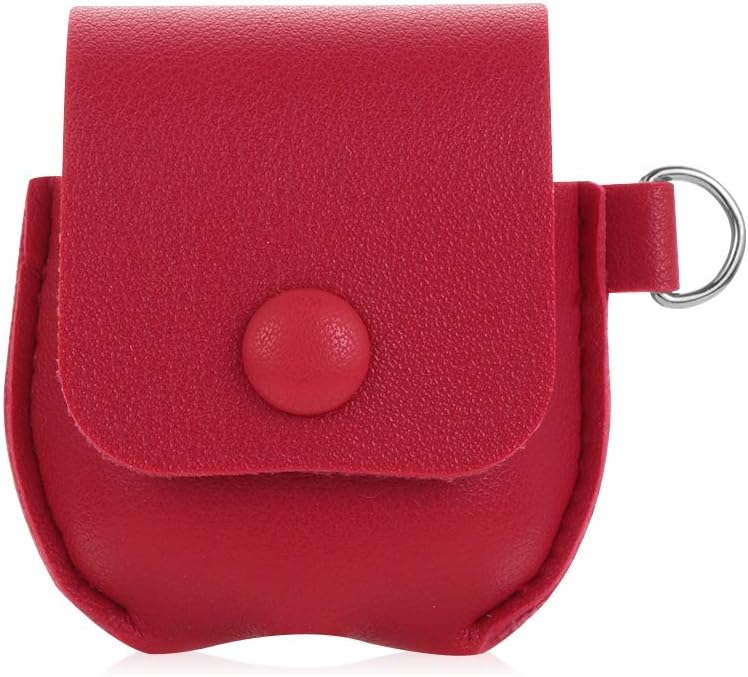 Wireless Bluetooth Earphone Case, Kawaii Earphone Shockproof Wireless Bluetooth Soft Leather Bag Button Leather Protective Case(red)