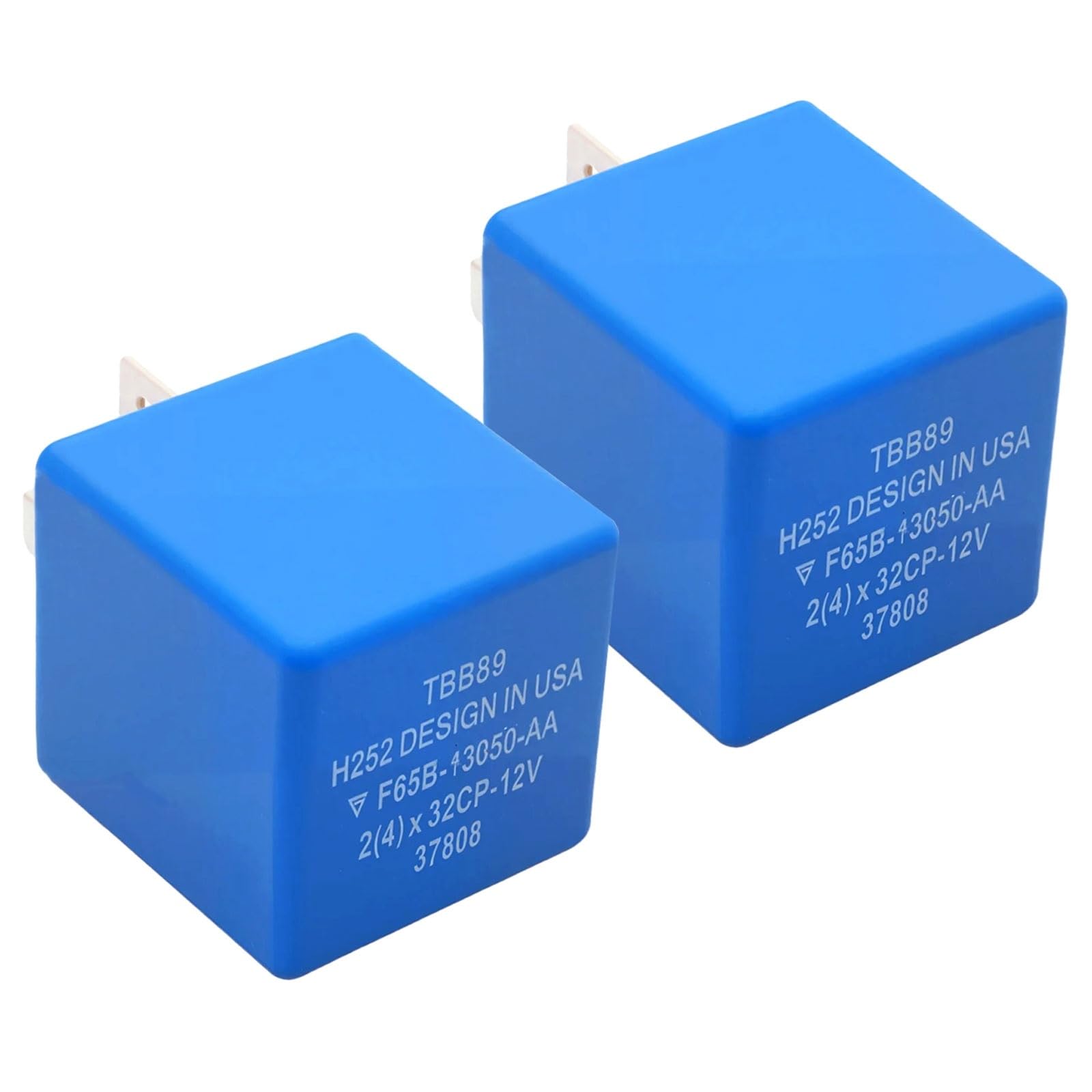 Photo 1 of 2Pack F65B-13350-AA 5-Pin Flasher Relay, Replacement 5C3T-13350-AA TBB89,Fix Fast Hyper Flash for Turn Signals & Hazard Warnings,Compatible with Ford, Lincoln, Mercury