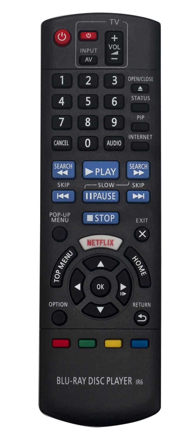 ALLIMITY N2QAYB001029 Remote Control Replace for Panasonic Blu Ray Disc Player DMP-BD83 DMP-BD84 DMP-BD843 DMP-BDT165 DMP-BDT166 DMP-BDT167 DMP-BDT168 DMP-BD83 DMP-BD833 DMP-BDT167EG DMP-BD833EGK