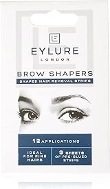Eylure Taking Shape Eyebrow Shapers Wax Strips Cold Wax Pre-Cut 12 Count view 1