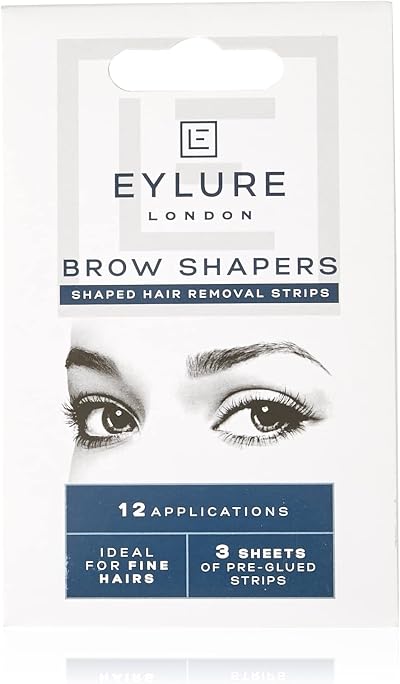 Eylure Taking Shape Eyebrow Shapers Wax Strips Cold Wax Pre-Cut 12 Count