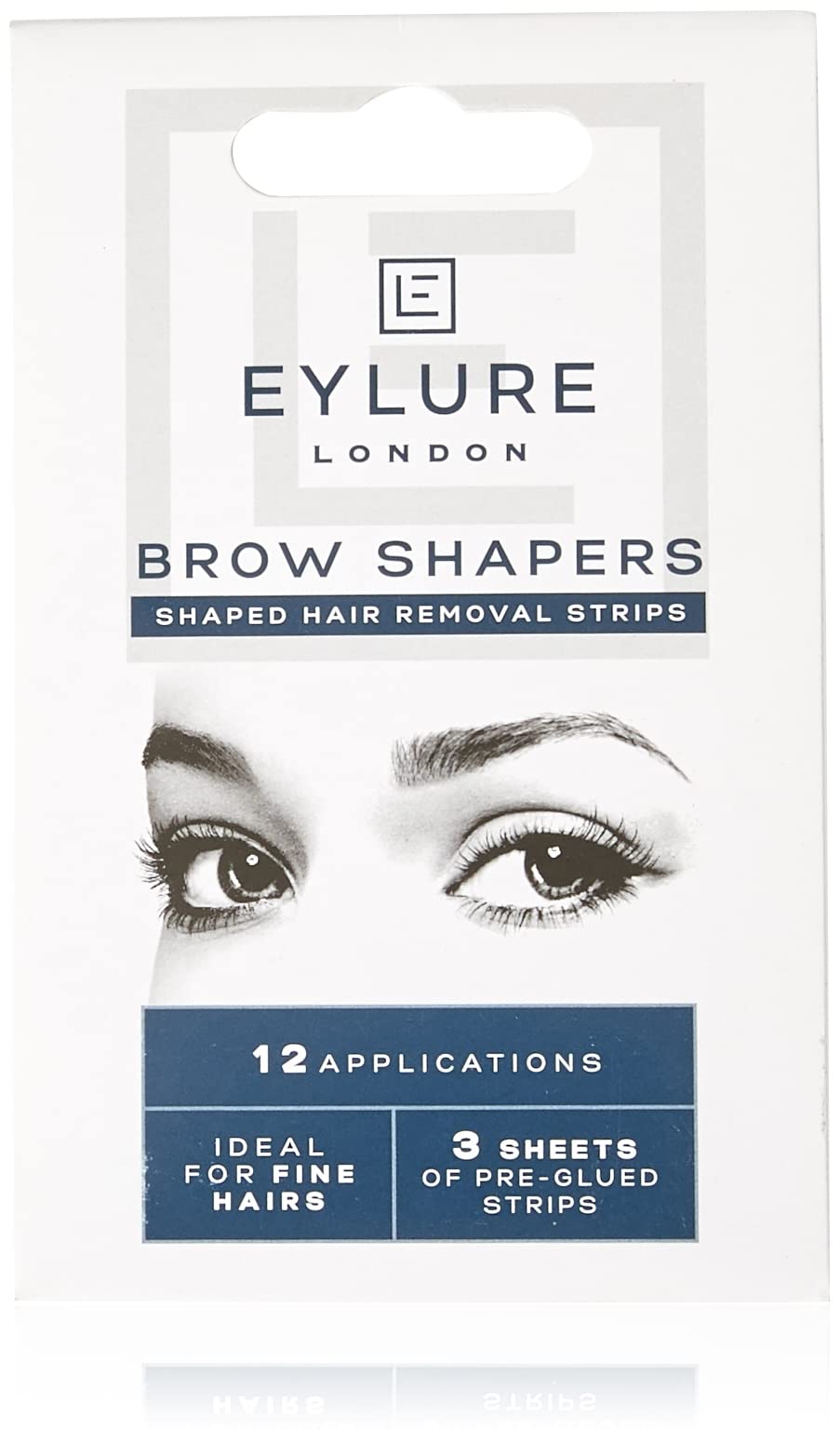 Eylure Taking Shape Eyebrow Shapers, Brow Wax Strips, Cold Wax, Pre-Cutout, 12 Count (Pack of 1)