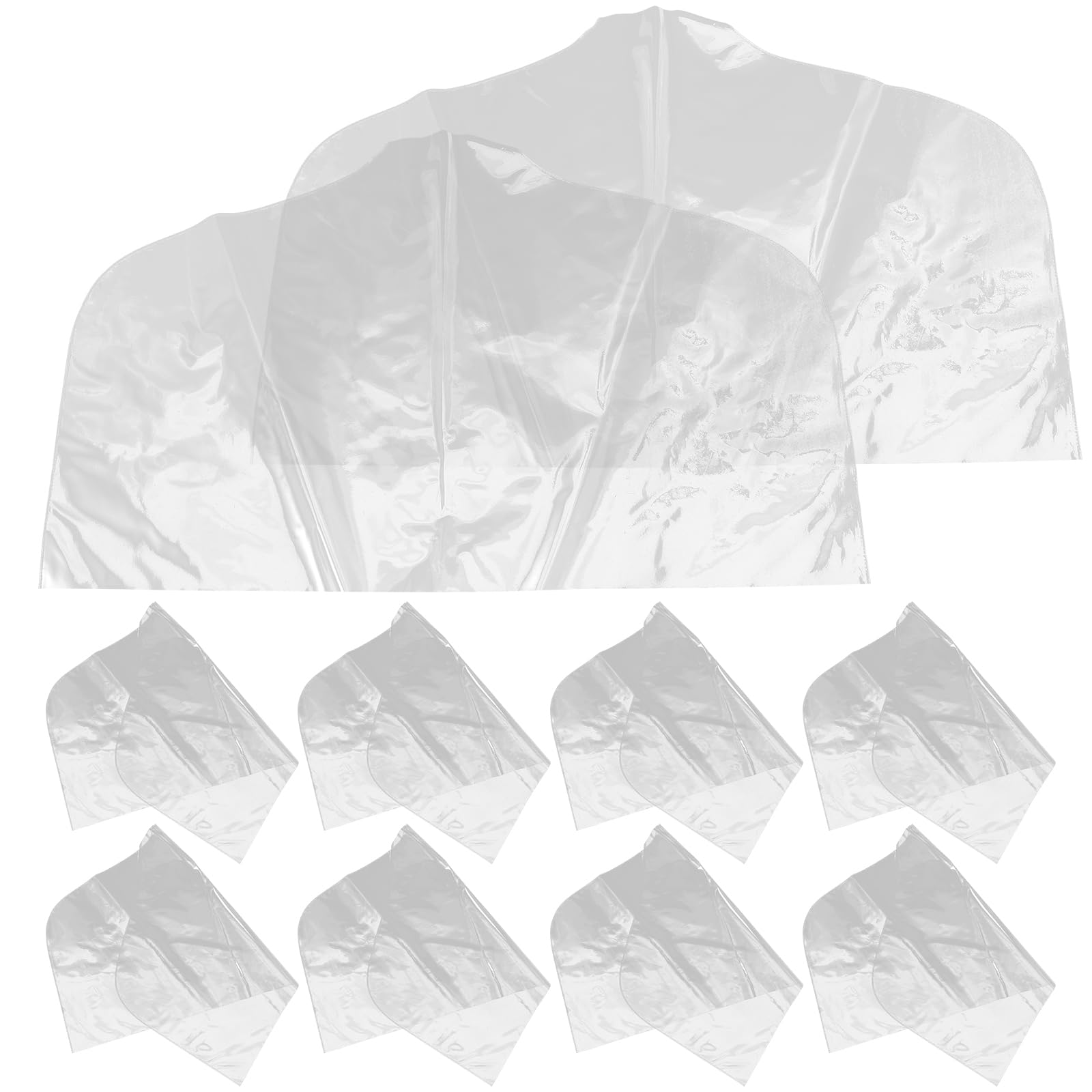Kichvoe Suit Covers Plastic Clothes Covers: 10pcs Clear Shoulder Clothes Bags Garment Bags Coat Covers Clothes Protectors For Clothes Rail Closet Hanging Suit Coats Jackets Dresses 30 * 40cm