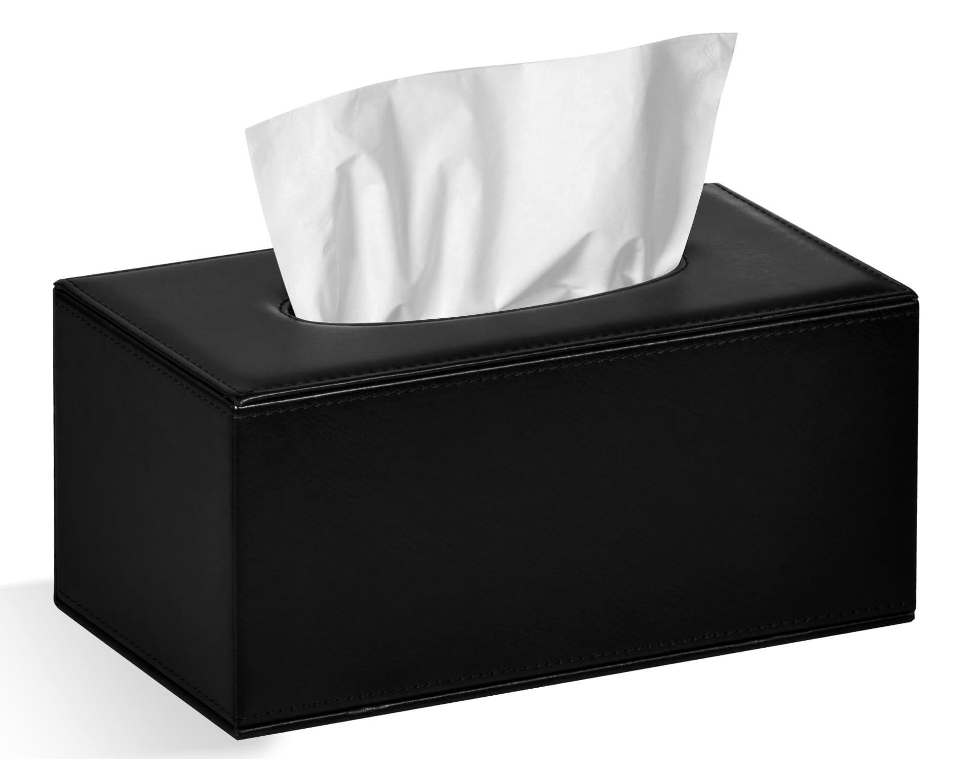 Photo 1 of Colylan Tissue Box Cover Rectangular Tissue Box Holder for Bathroom (Black)