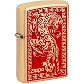 Zippo Lighter: Asian Tiger - High Polish Brass 81321