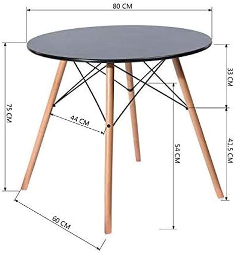 Anxwa Table Basse Table De Cuisine Ronde Avec Pieds En Hetre