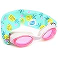 Splash Place SWIM GOGGLES with Fabric Strap - Adult & Kids Swim Goggles - PINKS & PURPLES