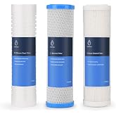 3-Stage RV Water Filter Fit for Clearsource Ultra Three Canister System Includes 5-Micron Sediment Filter, 0.5-Micron Coconut Carbon Block, Final Guard Stage, Improves Taste &amp; Odor