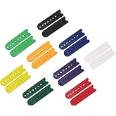 PENTA ANGEL 9 Pairs Plastic Snapback Strap with 7 Holes Hats Caps Replacement Fastener Repair Snap Buckle Strap (9 Colors)