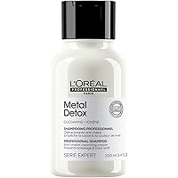 L'Oréal Professionnel Metal Detox Sulfate-Free Shampoo for Color Treated Hair, Damaged Hair & Breakage, Anti-Metal, Serie Exp