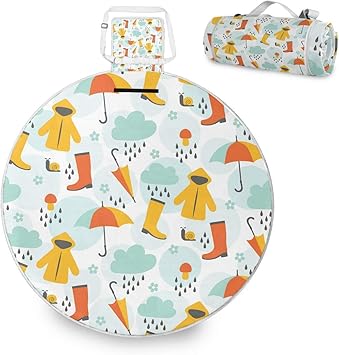 Amazon ピクニック屋外毛布かわいい4月雨防水キャンプスポーツ砂防床折りたたみピクニックマット家族キャンプビーチパーク Picnic レジャーシート