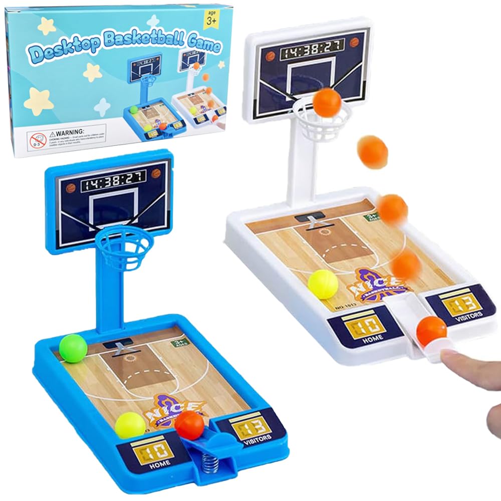 Photo 1 of 2 Pack Basketball Game Toys, Tabletop Basketball Shooting Game for Kids and Adults, Desk Games for Office for Adult to Reduce Stress, Basketball Party Favors Classroom Prizes for Boys Girls