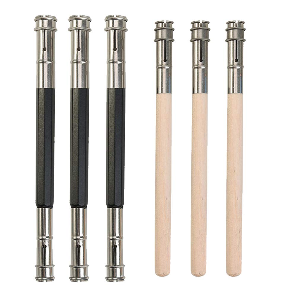 Houhounb 3 pieces double head adjustable pen extension + 3 pieces single head pen extension pencil extender for school, office, art, sketch