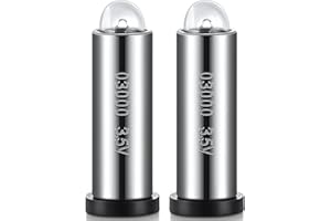 Funtery 2 Pcs Halogen Replacement Bulbs Compatible with Welch Allyn, 3.5v Lamp Type 03000-u Otoscope Lamp