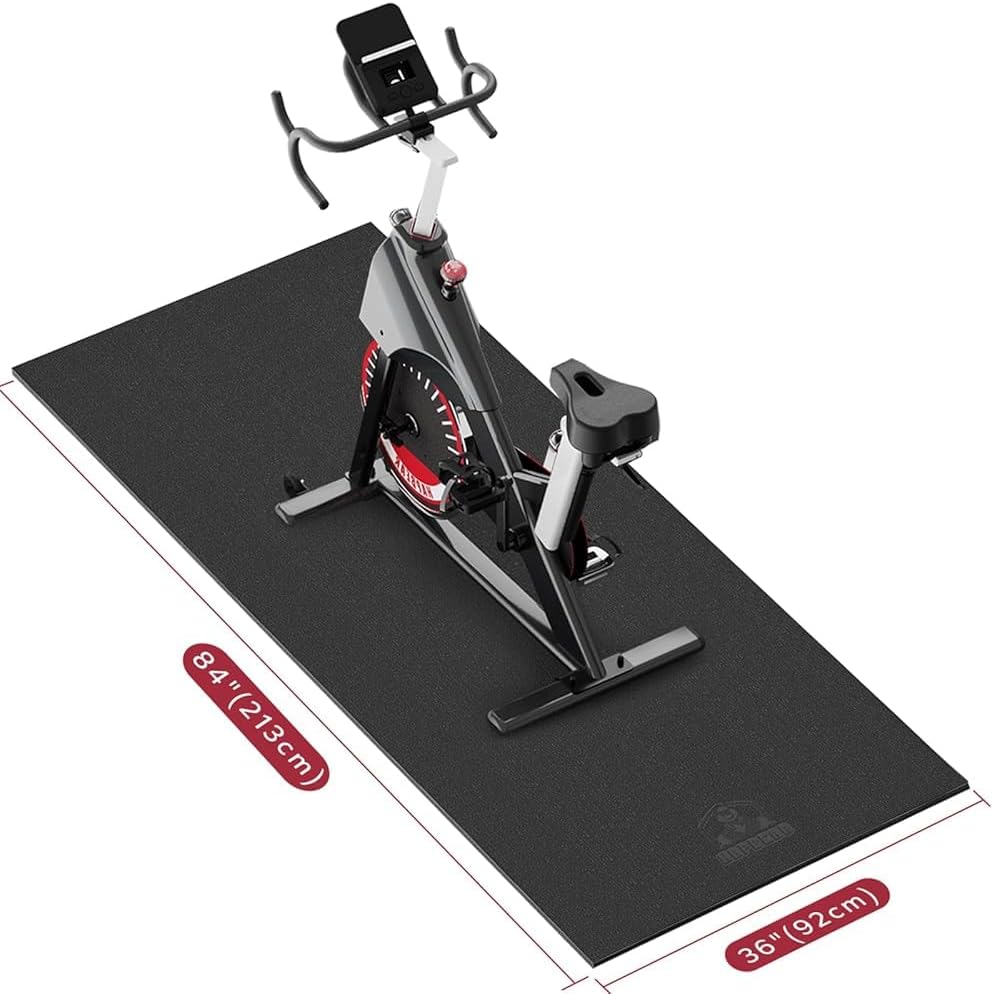 HAPBEAR Exercise Mat 84 x 36 x 0.25 in Treadmill Bike Floor Protector