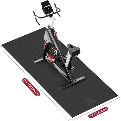 HAPBEAR Exercise Mat 84 x 36 x 0.25 in Treadmill Bike Floor Protector