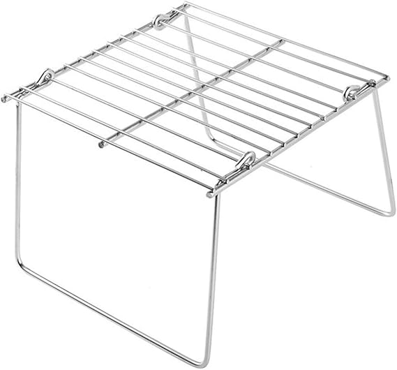 JINSUO Stainless Steel Barbecue Rack, Foldable Barbecue Rack, Simple