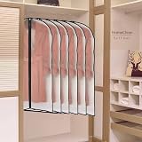 HomeClean Hanging Garment Bags 12 Pack Breathable PEVA with Zip Clear Design view 9