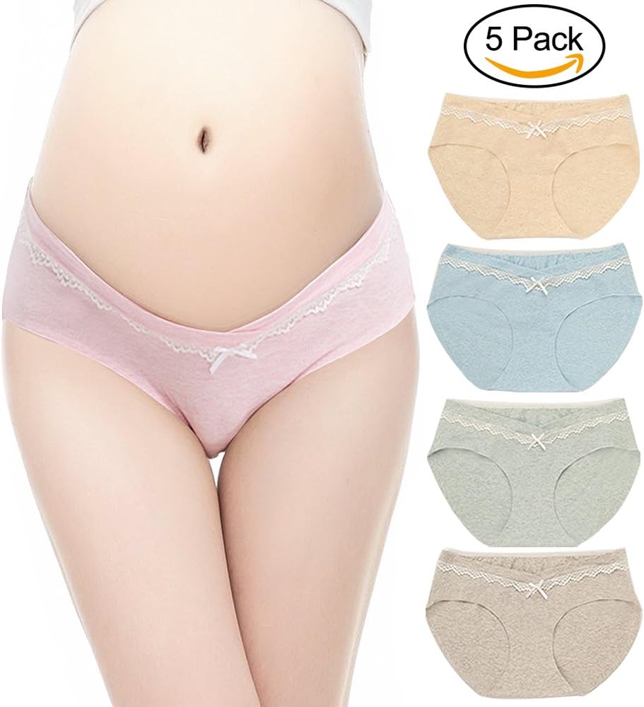 SLZ Women's Under Bump Maternity Panties Pregnancy Low-Waist Underwear