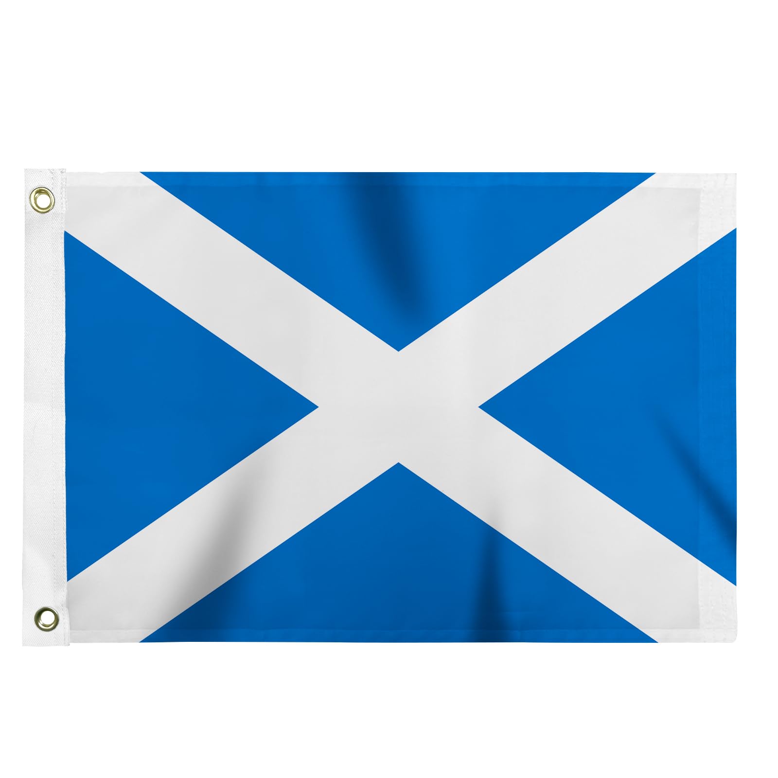 Photo 1 of Flagolden Scotland Flag 12x18 inches for Boat, Vivid Color Small Scottish Flags with 2 Brass Grommets Nautical Outdoor