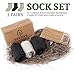 Organic Eco Hemp Walking Socks – Wide Range of Cool Moisture Wicking Dress Socks - Black - White