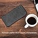 SALAWAT for iPhone Xs Case Slim Shock Proof Phone Cover Lightweight Premium PU Leather TPU Bumper PC Protection for iPhone X 5.8 inch (Black)