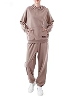 Vanmolrsa 2 Piece Sweatshirt Set Women | Soft Cotton Fleece Pullover with Hood | Comfortable Long Sleeve for Fall & Winter