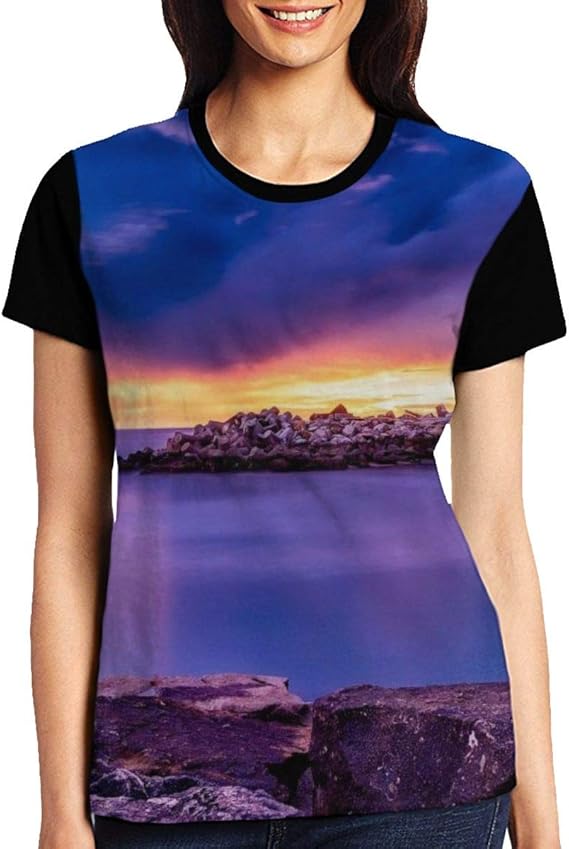Amazon Co Jp 女性 Tシャツ 灯台カリフォルニア レディース 半袖 Tシャツ 丸首 おしゃれ 日常用 快適 通気性 服 ファッション小物