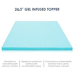 3 Inch Twin XL Memory Foam Mattress Topper, Single
