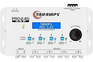 Taramps DSP Pro 2.4S White Crossover Full Digital Signal Car Audio Processor and Equalizer with Sequencer 15-Band Graphic Equ