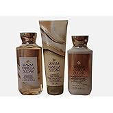 Bath & Body Works Warm Vanilla Sugar - Full Size Set - Shower Gel, Body Lotion, Body cream - set of 3