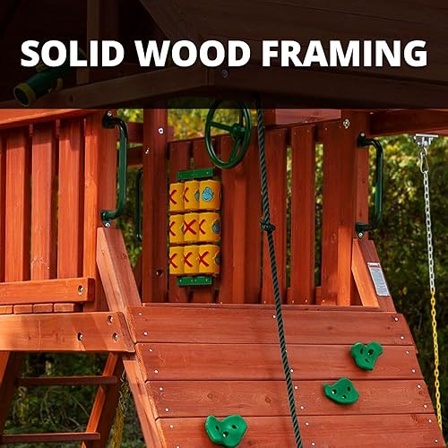 Gorilla Playsets 01-0013 Sun Palace II Wood Swing Set with Monkey