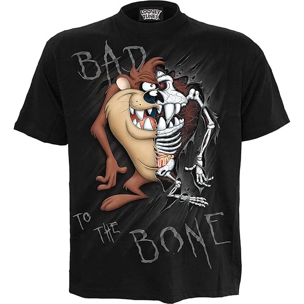 Amazon.com: Looney Tunes - Taz - Bad 2 D Bone - Front Print T
