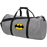 Batman Classic Bat Shield Logo Lightweight Duffel Bag for Sports and Gym Packable for Travel