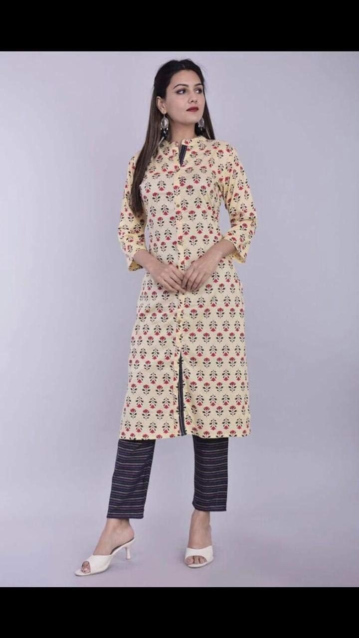 striped palazzo pants with kurti