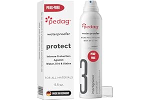 Pedag PFAS-Free Waterproofer | German Made | Heavy Duty Waterproof and Stain Repellent | Canvas & Fabric Spray Protector | Waterproofing Spray and Guard for Boots, Shoes, Tents, Hats, Jackets | 1 Can