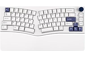 MechLands Feker Alice80 68 Keys Ergonomic Mechanical Keyboard, QMK & VIA Programmable, Wired Gaming Keyboard with Creamy Gask