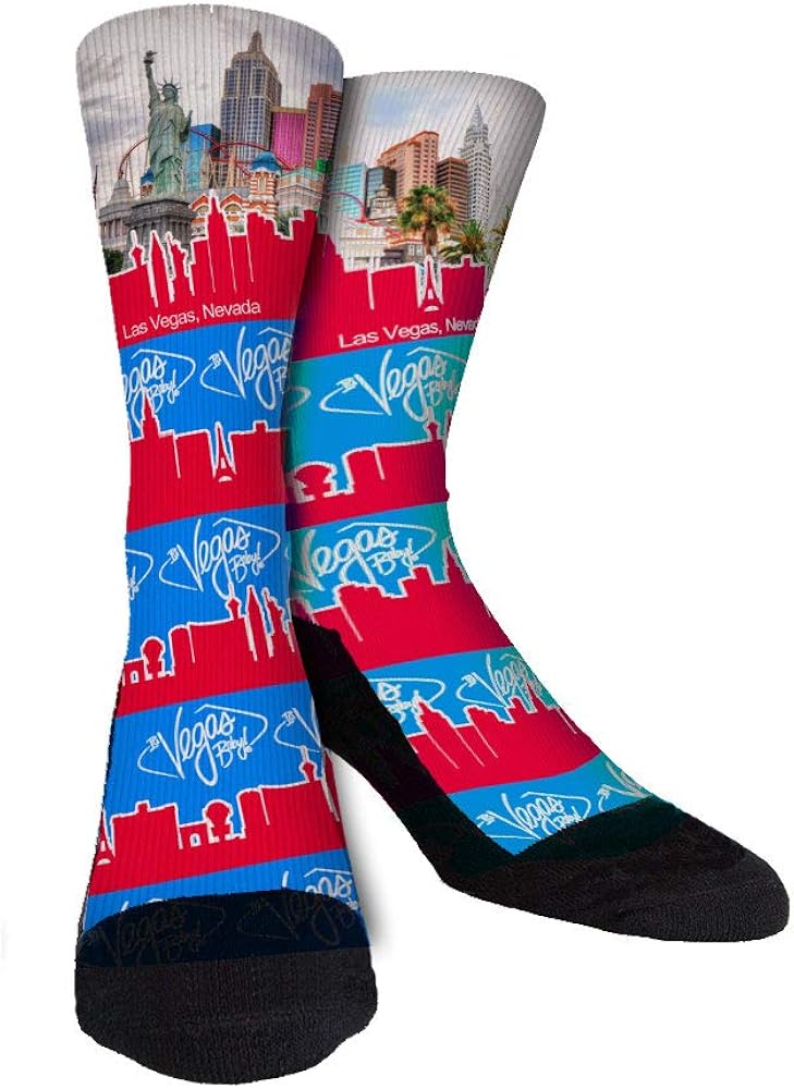 Las Vegas SockScapes Unisex Casual Crew Socks at Amazon Men’s Clothing