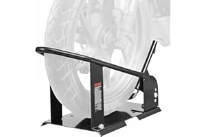 VEVOR Motorcycle Wheel Chock, 1800 lbs Capacity Wheel Cradle Holder, Heavy-Duty Steel Motorcycle Front Wheel Stand with 3 Adj