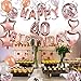 Konsait 59pack Rose Gold 40th Birthday Decorations for Women Girls 40 Birthday Party Supplies| Happy Birthday Balloon Banner Rose Gold Hanging Swirls Confetti Latex Balloons Star Foil Balloons
