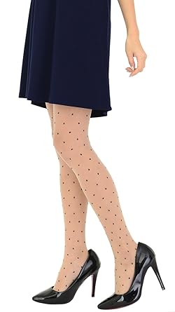 Amazon かわいい水玉 プチドット柄タイツ ストッキング 20デニール